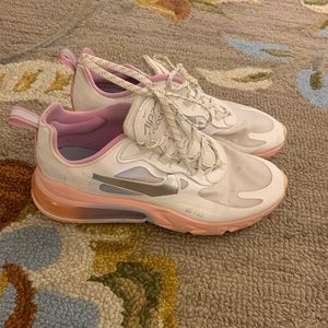 white, pink, and purple, air 270 reacts